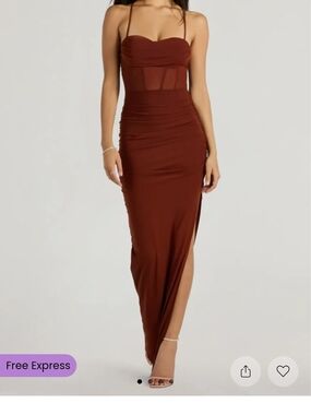 Windsor | Dresses | Samantha Formal Satin Midi Dress | Poshmark